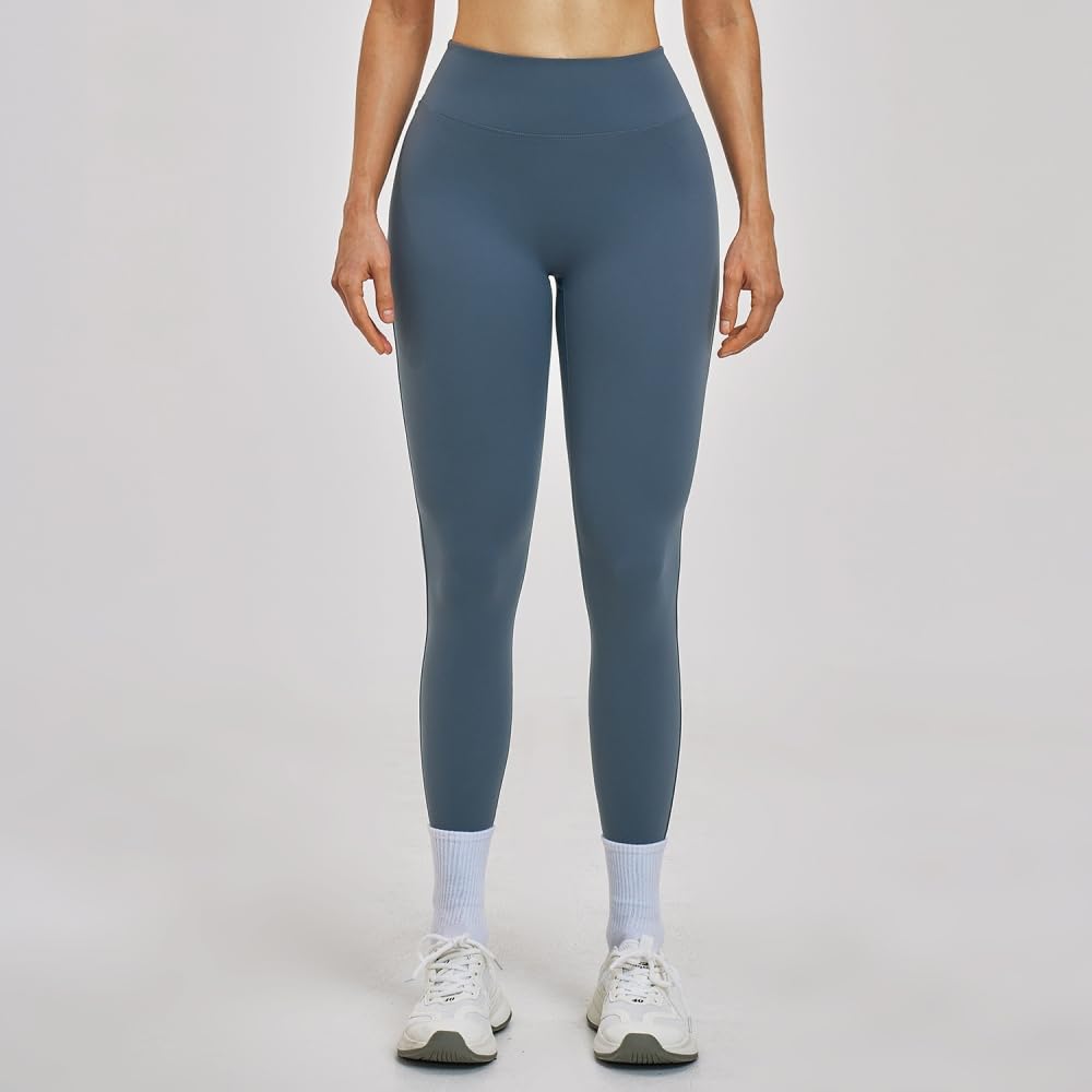 DYRBF Leggings da donna a vita alta per yoga, tinta unita, estivi, da corsa, traspiranti, ad alta elasticità, pantaloni per allenamento da donna, palestra e ciclismo