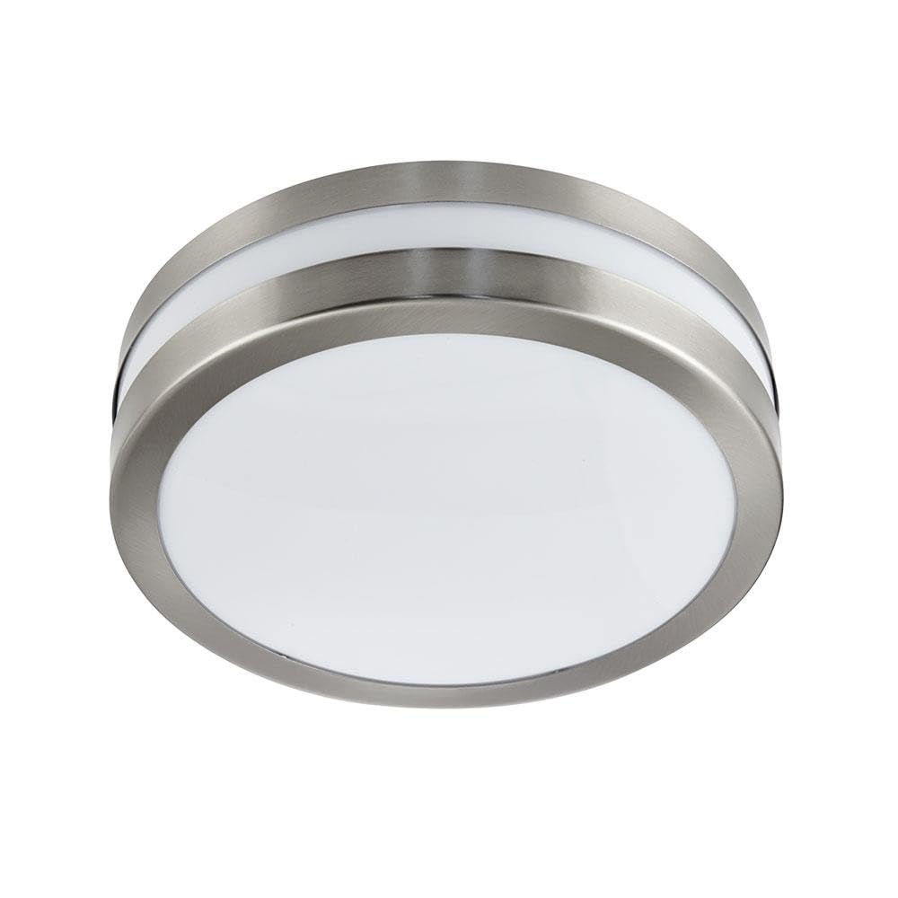 Britalia Stainless Steel Outdoor Modern Round Flush Bulkhead IP44-2 x E27 ES Large Edison Screw Light Bulb Required (Not Included) | Suitable for Standard or Smart LED Lamps