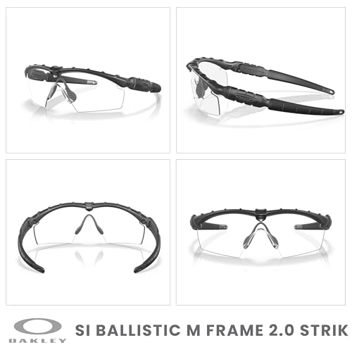 Oakley OO9046 Si Ballistic M Frame 2.0 Strik Shield Sunglasses For Men + Bundle Accessory Leash Kit, Microfiber Pouch3