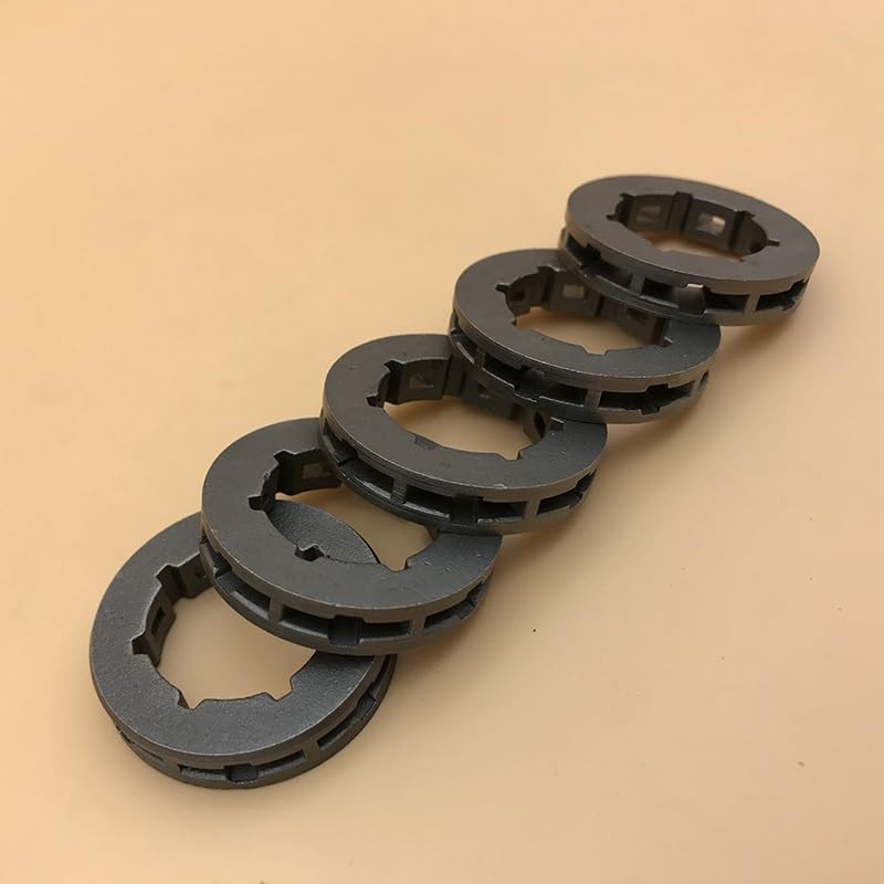 Piezas de jardín Llanta de piñón de transmisión de cadena estriada pequeña, 325, 7T, compatible con motosierra Rancher HUSQVARNA 340, 346, 346xp, 345, 350, 351, 346, 353, 357, 455, 460, 5 uds. Piezas
