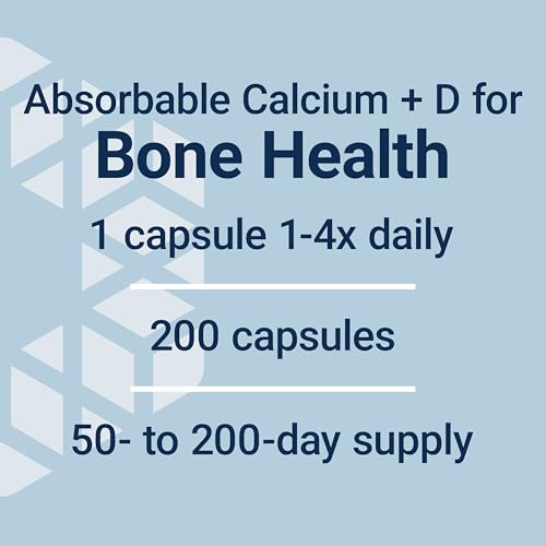Image of Life Extension Calcium Citrate with Vitamin D, Super-absorbable Calcium to Support Optimal Bone Health, Gluten-Free, Non-GMO, 200 Capsules