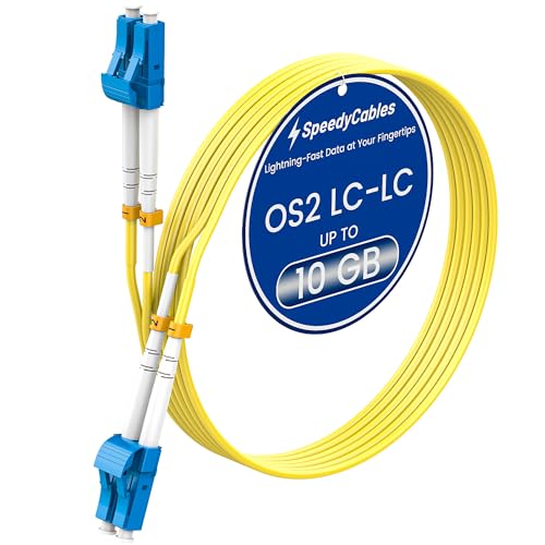 Câble de fibre optique OS2 LC vers LC 100m monomode duplex 9/125um LSZH jaune