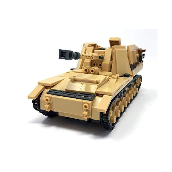 Modbrix WW2 Bausteine Panzer Jagdpanzer Sd.Kfz 164 inkl. 3 Minifiguren Soldaten – Bild 4