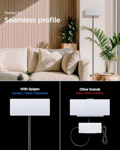 Spigen SpaceX Starlink Gen 3 Halterung, 2-in-1 Wandhalterung für Router & Netzteil mit Kabelmanagement und Rückfach, Einfache Montage, Zubehör für Starlink Gen 3 Internet Kit Satellit - Weiß