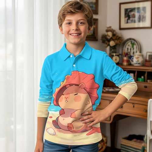 HUIACONG Shirts Boys Golf Shirts for Kids Children Sweatshirts Girls Tops3