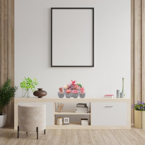 Succulentes simulées en pot de pâte à papier, déco durable sans entretien - 7