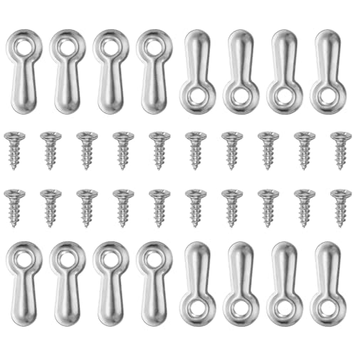 Image of HARFINGTON 100Pcs Picture Frame Backing Hardware Clips with 100Pcs Screws Photo Frame Turn Button Fasteners Picture Turn Backing Clips for Craft Hanging Pictures, Silver