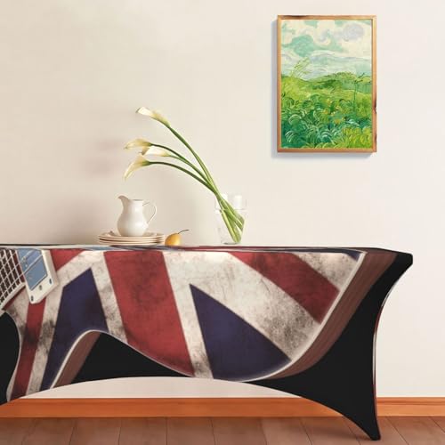 Nappe élasthanne rectangulaire 1,8m drapeau britannique - 8
