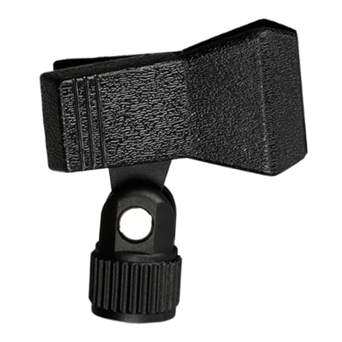 Universal Microphone Holder Clip Clamp Lightweight Replacement for Mic Stand Secure Grip Fits 0.59-1.77 Inch Mics