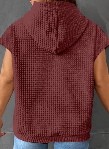 Eytino Plus Size Women's Waffle Pullover Sweatshirts