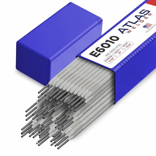 ATLASWELDER 6010 Welding Rod 3/32" 10LB, E6010 Carbon Steel Welding Rods, Stick Welding Electrodes for All Position