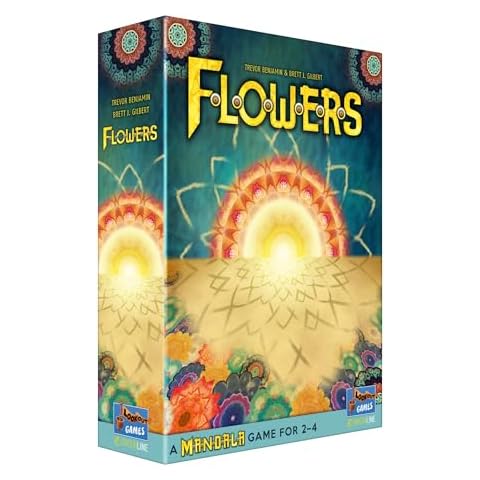 Lookout Games Flowers: A Mandala Game - Colorful Strategy Board Game, Tile Placement Game for Kids & Adults, Ages 10+, 2-4 Players, 20-30 Minute Playtime, Made Cover