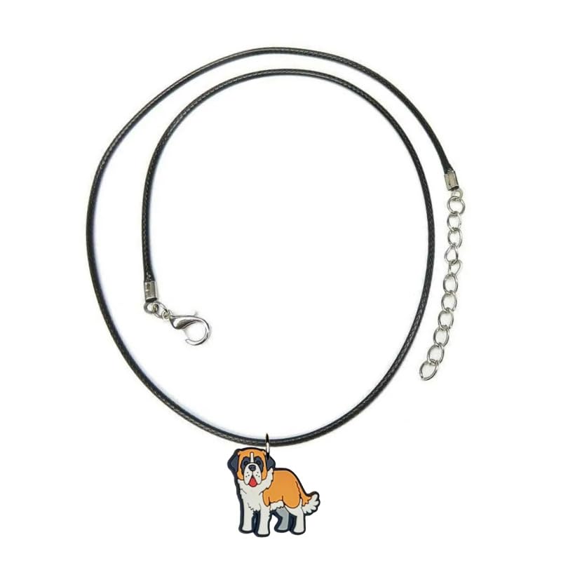 Generic Saint Bernard Pendant Necklace Bracelet Neck Wrist or Ankle Yazzle Dazzle Set of 2 Puppy Dog, Adult2