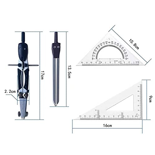 Drawing Tools & Drafting Kits Heavy Geometry For Compass 14Pc Drafting Tools For Engineer Geometry Set Metal For Architecture Geometry Set For School #TOP2