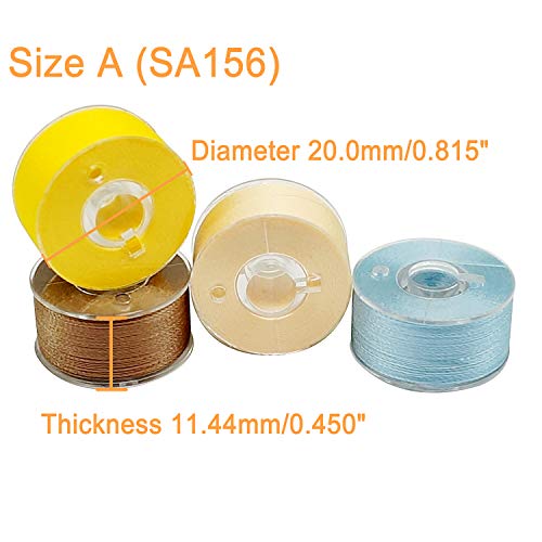 Image of New brothread 25pcs Size A SA156 Prewound Bobbin Thread -Assorted Colors | 70D /2(60 Weight), Polyester Thread Sewing Thread, Plastic Sided, Used for Embroidery and Sewing Machine