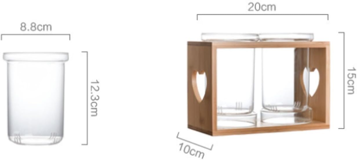 2パック 木製ガラス箸ディスペンサー キッチン箸ホルダー 排水機能付き 箸ラック バスケット 収納スタンド [並行輸入品]
