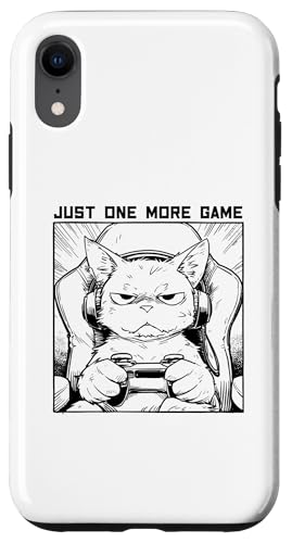 Just One more Game Funny Gamer Cat �X�}�z�P�[�X iPhone XR �p