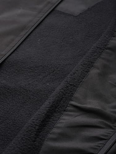 Image of ADBUCKS Men's Color Blocks Windcheater Standard Length Winter Jacket With Fur Inside For Outdoor