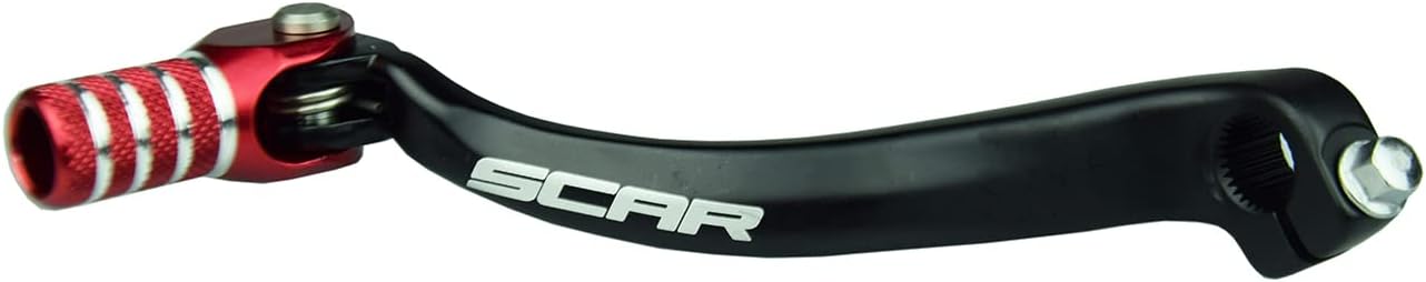 SCAR Folding Gear Shift Lever Shifter Pedal Forged Compatible with Honda CRF 250 CRF250R 10-17 - Red