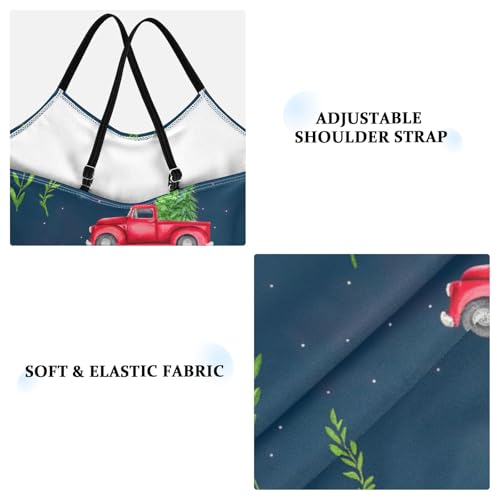 Red Trucks Blue Swimming Suit for Girls Quick Dry Crossback One Piece Swimming Suits with Adjustable Strap 3T3