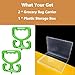 Grocery Bag Carrier with Plastic Storage Box, 2 Pack Grocery Bag Holder for Plastic Bags, Holds 100lbs, Heavy Duty Carry Handle, Comfortable Grip to Carry Bags, Buckets, Shopper Accessories, Green