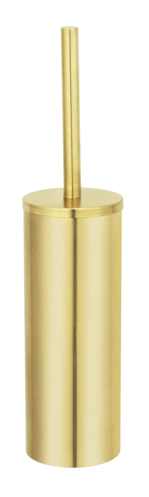 Zestaw do WC mod. Orea ze stali nierdzewnej wolnostojący ze szczotką do toalety i wyjmowanym pojemnikiem wewnętrznym Ø 9 cm złoty matowy wymiary Ø 9 x 40,5 cm