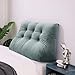 VERCART Coussin Lombaire Cale Oreiller de Lecture Coussin de Dos de Lit Triangulaire Traversin Tête de Lit pour Canapé Lit Velours Gris 100cm