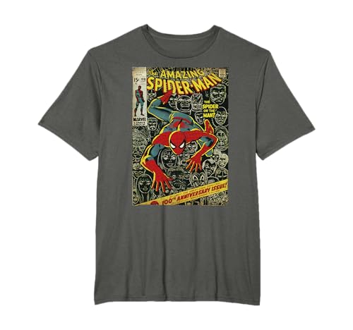 15MARV890 Marvel Spider-Man Comic Book Anniversary Maglietta