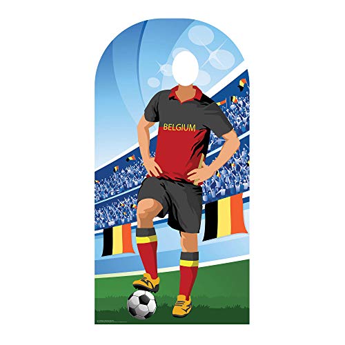 Belgium (World Cup Football Stand-in) Adult Size 6ft /190cm Tall with Free Mini Destop Cut Out