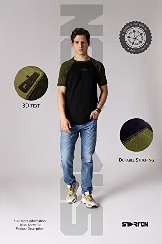Image of Trendy Men's Round Neck T-Shirt Pure Pre Combed Cotton Bio-Washed 3D Print (STM-003)