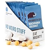 Mammoth Bar Macadamia Coconut Bar - Organic Snack Bar Packed with 10g Protein. Made with Premium Macadamia Nuts & Egg Whites. Paleo • Gluten Free • Raw