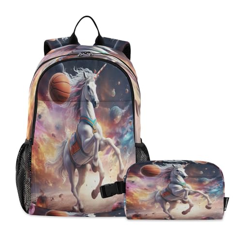 Sac pour étudiants cheval de sport avec sac d'école durable pour enfants