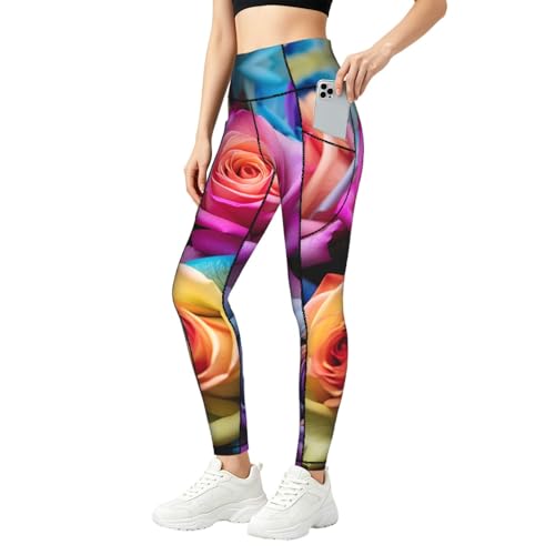 Pantalones de yoga opacos que no se bajan con mallas deportivas de running anti-transpiración