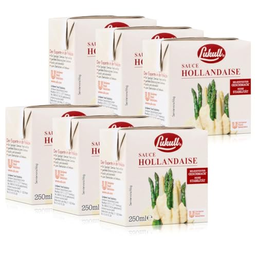 Lukull Sauce Hollandaise 250ml - Für Spargel Gemüse Fleisch & Fisch (6er Pack)