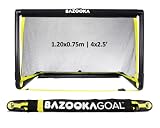 BazookaGoal Originalgetreues Fußballtor | Fußballtor für Kinder | Für draußen und drinnen – Fußballtor mit verstärktem Rahmen zum Aufstellen (1,20 x 0,75 m)