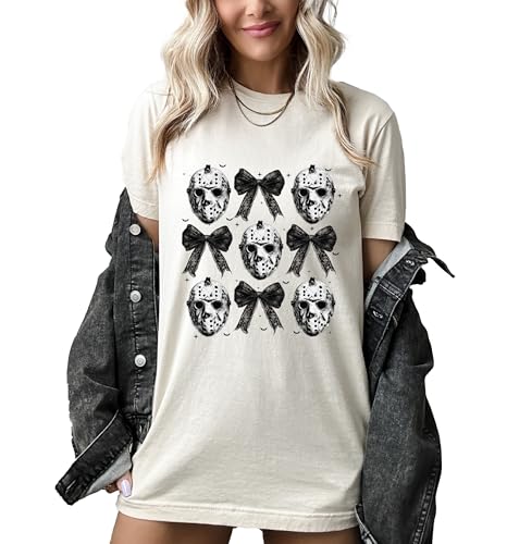 Vintage J.ason Halloween Shirts, J.ason V.oorhees Coquette Halloween Shirt, Horror Character Shirt, Halloween Bow Shirt, Halloween Coquette Bow Shirt, Horror Movie Shirt, Halloween Party Shirt