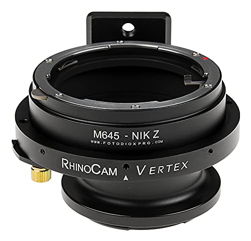 RhinoCam Vertex Rotating Stitching Adapter, Compatible with Mamiya 645 (M645) Mount SLR Lens to Nikon Z-Mount Mirrorless Cameras