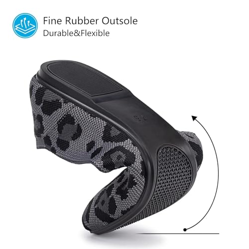 Image of Frank Mully Women's Ballet Flat Shoes Knit Dress Shoes Round Toe Slip On Ballerina Flats for Woman Low Wedge Comfort Soft