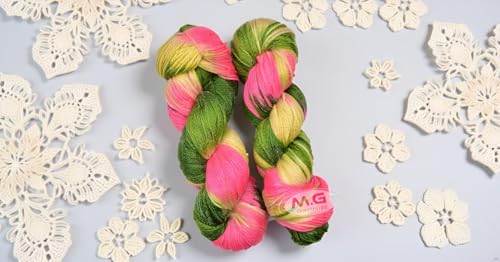 Image of Ganga New Carrot (300 gm) Wool Hank Hand Knitting Wool /Art Craft Soft Fingering Crochet Hook Yarn, Needle Knitting Yarn Thread dye SM-C