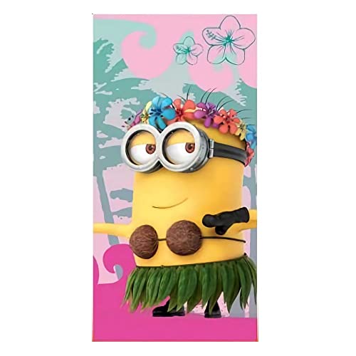 arlis Drap de Plage Minions ou Serviette de Bain Minions 70 X 140 Cm en Coton (Serviette Minions - 2)
