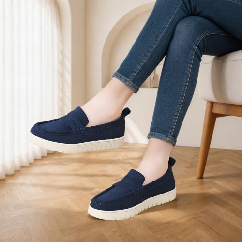 Image of QAE Loafers for Women Comfortable Slip On Shoes Casual Fashion Sneakers
