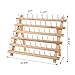 Tosnail 60-Spool Beech Wood Thread Holder Thread Rack Sewing and Embroidery Thread Organizer