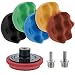 TCP Global Brand 3" Mini Waffle Foam Buffing and Polishing Pad Kit with 5 Pads, Backing Plate, 1/4 Drill Adapter & 5/16 DA Thread Adapter