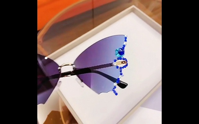 Amazon.com: CosyCozy Butterfly Sunglasses with Diamond,UV400