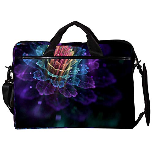 Bolso bandolera para portátil de 14 a 15.4 pulgadas Fantasia Fractal con compartimento acolchado