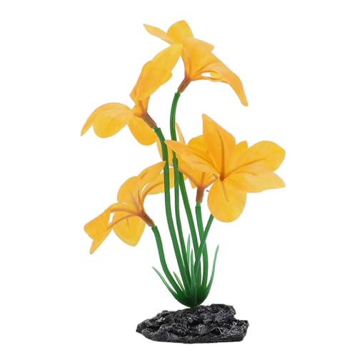 CAPASTEC Aquarium Plastic Plants, Reptile Plant Decoration, Aquatic Plant Resin Decor, Betta Fish Tank Realistic Plants for Aquarium, 7.28