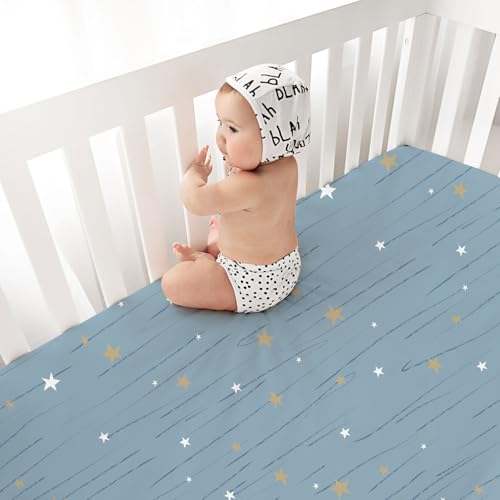 Image of Little Grape Land 4-Pack Fitted Crib Sheets,52x28 Microfiber for Boys Girls