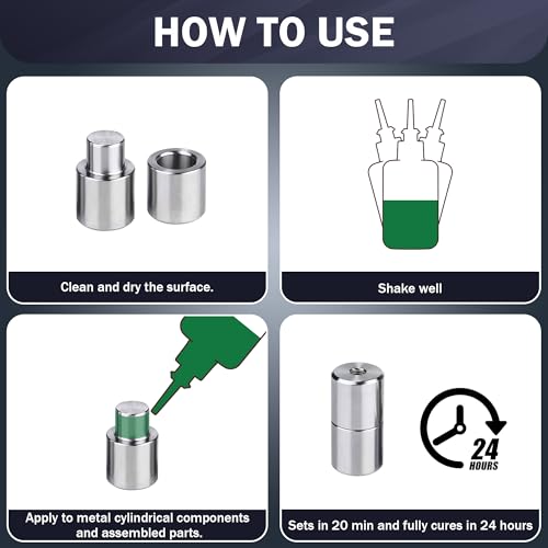 Image of Green M620 High Temperature Retaining Compound High Viscosity Gap Sealants 50 ML for Sealing The Cylindrical Components and Anti-Rust(M620)