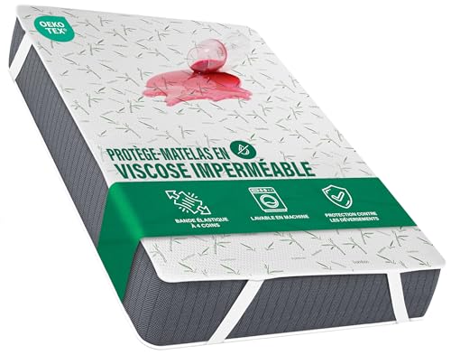 Utopia Bedding Protège Matelas 140 x 200 x 30 cm Imperméable, Viscose Douce, 4 Coins Elastiques, Certifié Oeko TEX, Alèse Drap Housse, Matelas Couvre, Respirant