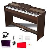 Carina 電子ピアノ 88鍵盤 キーボード ハンマーアクション鍵盤 3本ペダル 木製スタンド (マホガニー）